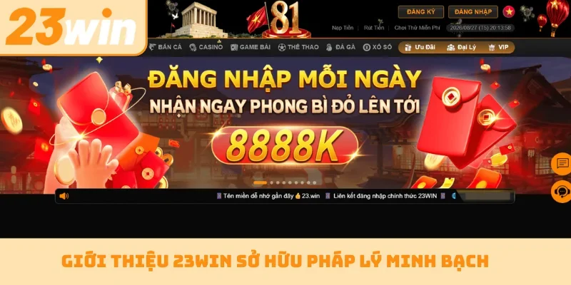 Giới thiệu 23WIN sở hữu pháp lý minh bạch